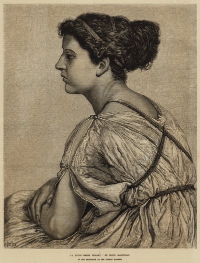 彫刻の若いギリシャ人女性 作： Edith Martineau